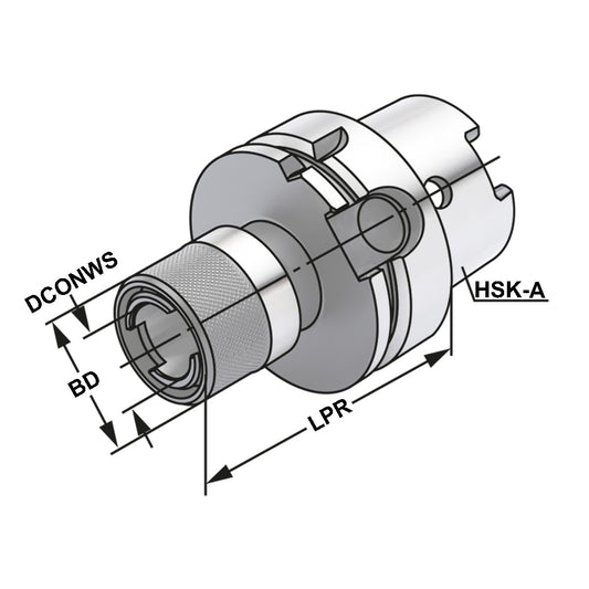 Quick change tapping chuck HSK 100 - M3-M14 - Gr.1