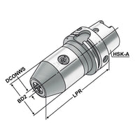 CNC-Drill chuck HSK 40 - 0/8 - 90