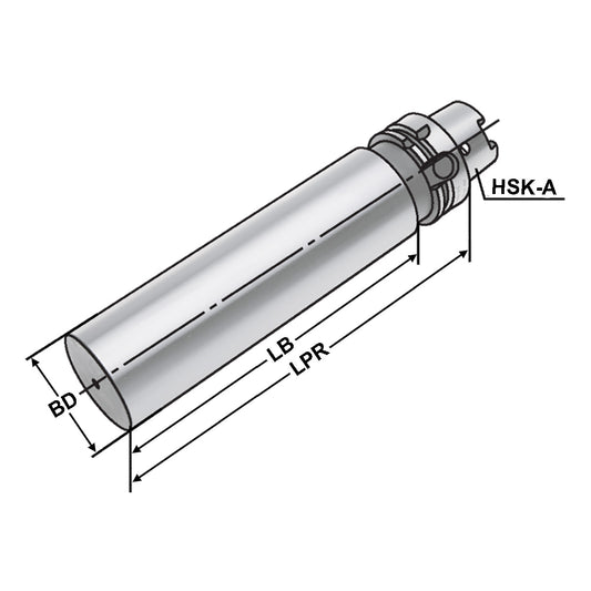 Boring bar blank HSK 50 - 50,5 - 200