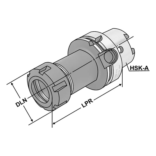 ER-Collet chuck  HSK 63 - 2/20 - 75 | ER 32