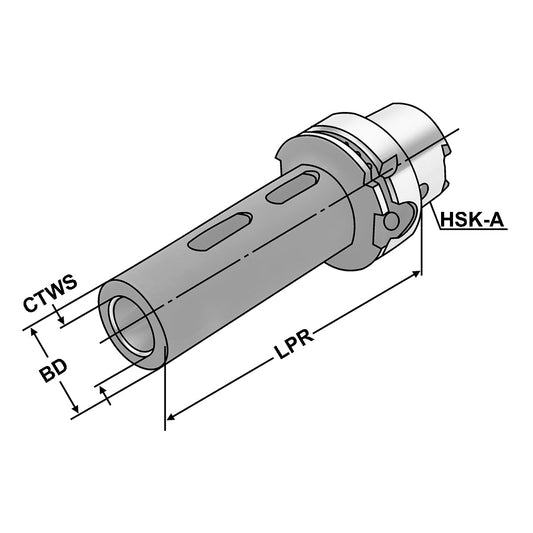Morse taper adaptor HSK 63 - 2 - 120