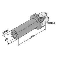 Morse taper adaptor HSK 63 - 4 - 160