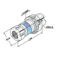 Tapping chucks for synchronisation HSK 63 - M3-M16 - 94 | ER 20