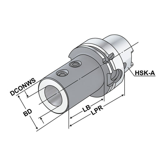 Boring holder for drills with indexable inserts |  HSK 63 - 32 - 90