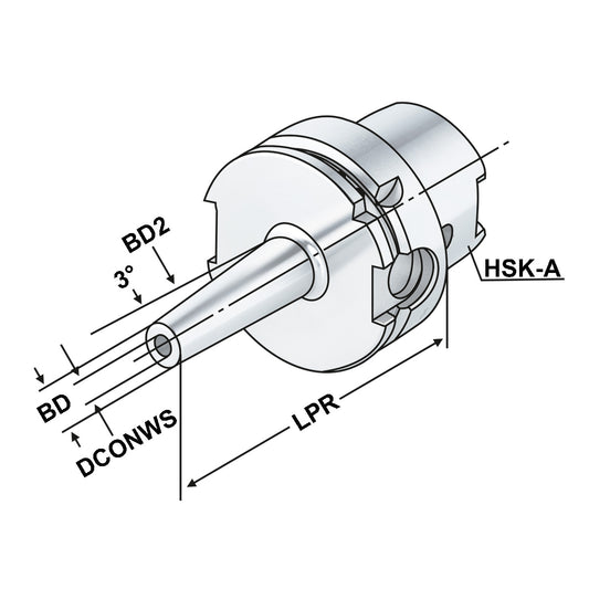 Shrink chuck 3° HSK 63 - 05 - 120
