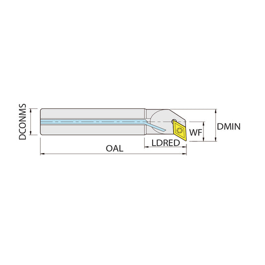 HSS boring bar AH0810H.SDUC.L07