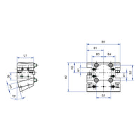 Toolholder with square-multi-receptacle 