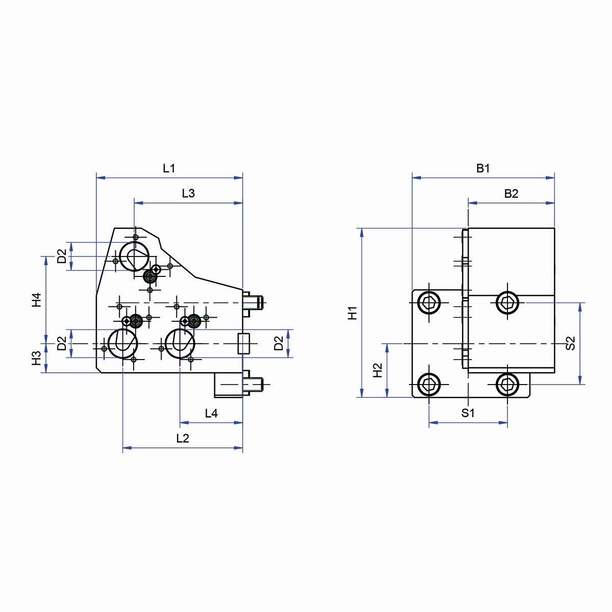 Cylindrical shank receptacle 