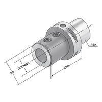 Boring holder for drills with indexable inserts |  PSK 63 - 32 - 75