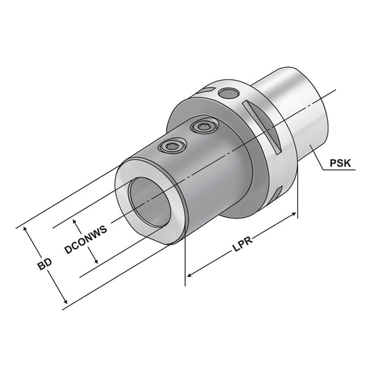 Boring holder for drills with indexable inserts |  PSK 63 - 32 - 75