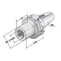 Morse taper adaptor BT 30 - 3 - 75