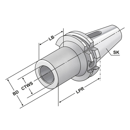 Morse taper adaptor SK 40 - 3 - 70