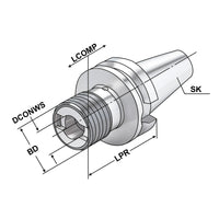 Quick change tapping chuck BT 40 - M3-M14 - Gr.1