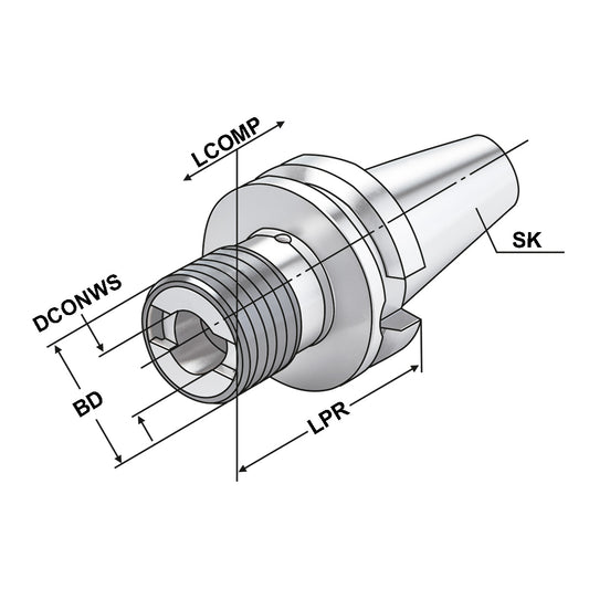 Quick change tapping chuck BT 40 - M3-M14 - Gr.1