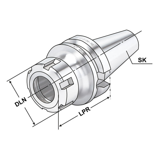 ER-Collet chuck  BT 40 - 1/10 - 100 | ER 16