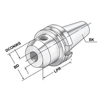 End mill holder Weldon BT 40 - 10 - 63