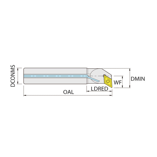 Carbide boring bars E08K.SDQC.L07