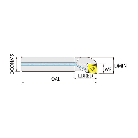 Carbide boring bars E12M.SCLC.L06
