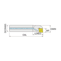 Carbide boring bars E20R.SCLC.L09