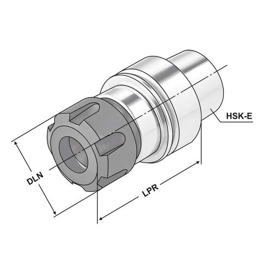 ER-Collet chuck  HSK 40 - 1/10 - 65 | ER 16