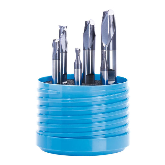 Solid carbide set - 2 flutes short 3 / 4 / 6 / 8 / 10 / 12 mm