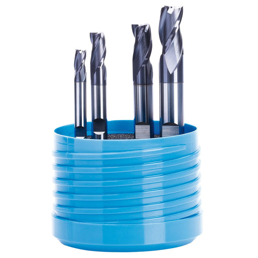 Solid carbide set - 3 flutes short 6 / 8 / 10 / 12 mm