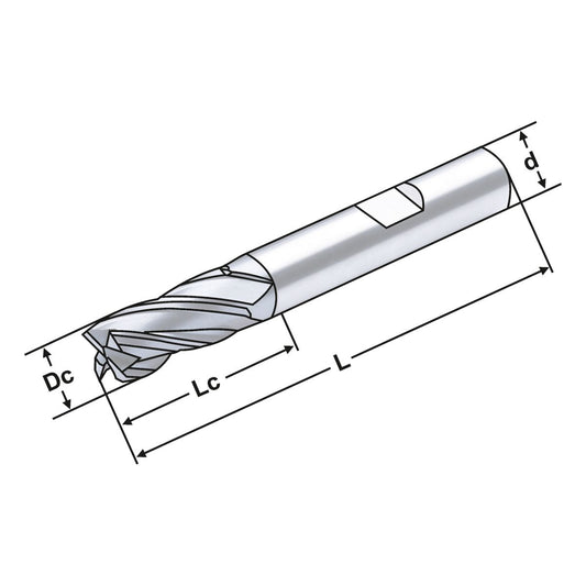 Solid carbide  4 flutes long 3mm 3,0 - 6 AlTiCrN coating