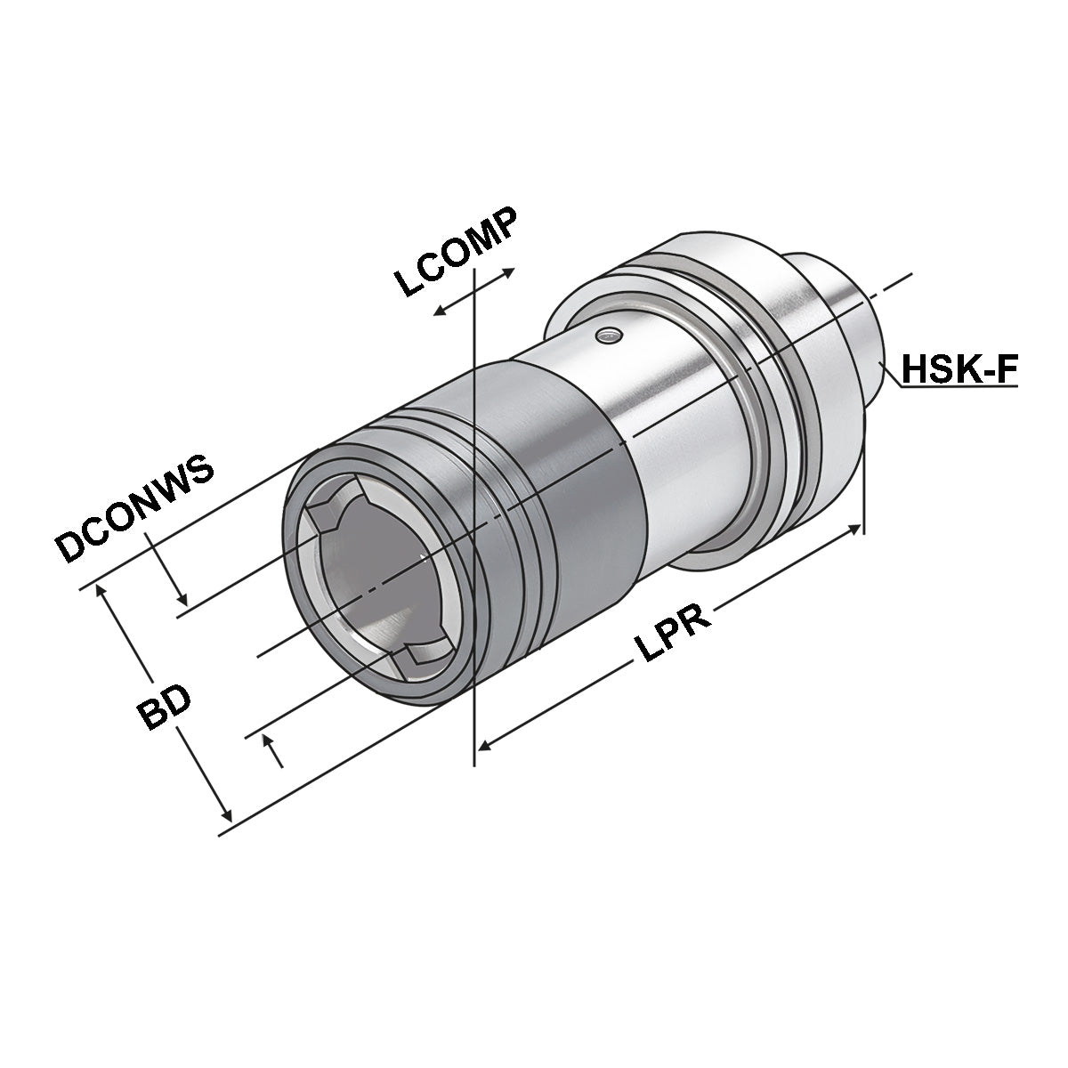 Quick change tapping chuck HSK 63 - M3-M14 - Gr.1