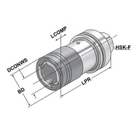 Quick change tapping chuck HSK 63 - M3-M14 - Gr.1
