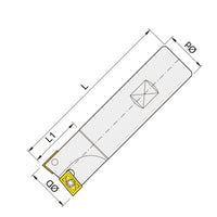 End mill cutter 75° 40mm - 25mm Shank after DIN 1835B 