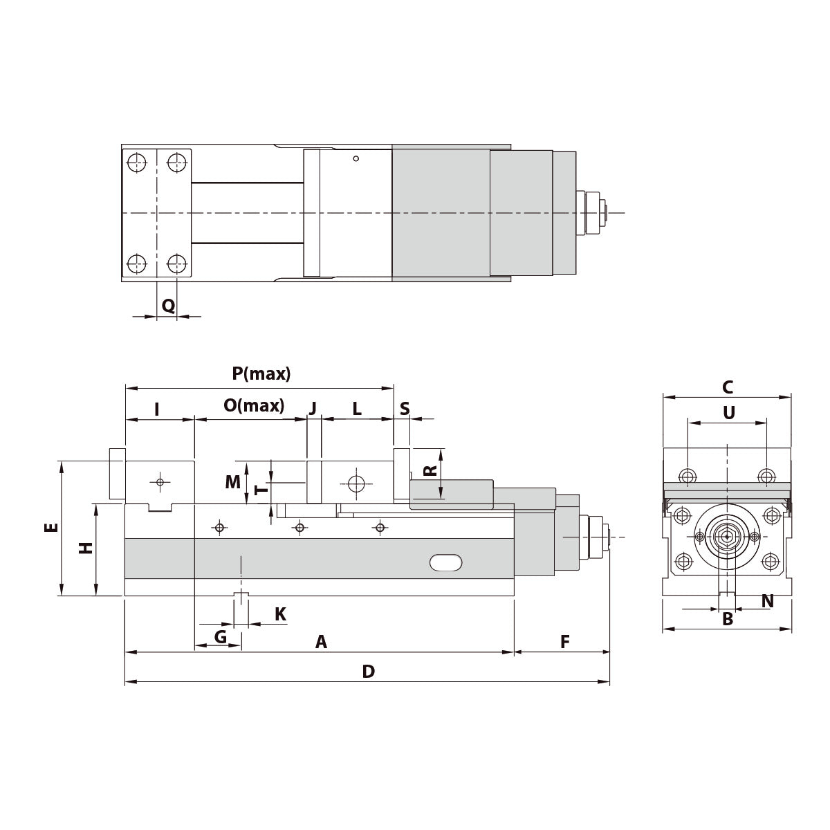 Precision vice ALQ-160G/HV mechanical with mechanical booster