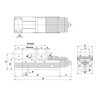 Precision vice ALQ-160G/HV mechanical with mechanical booster