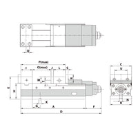 Precision vice ALQ-200G/HV mechanical with mechanical booster