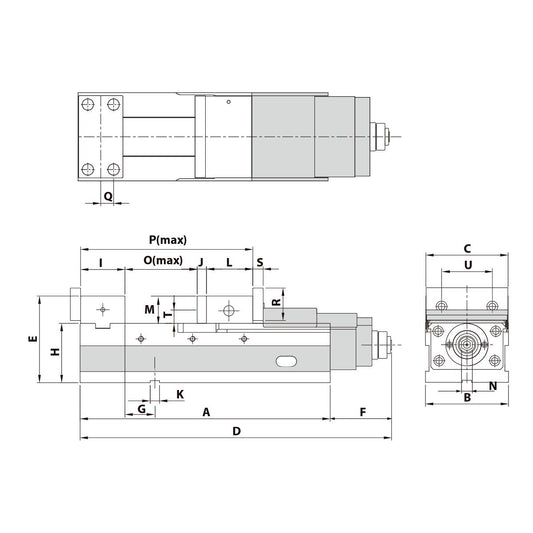 Precision vice ALQ-200G/HV mechanical with mechanical booster