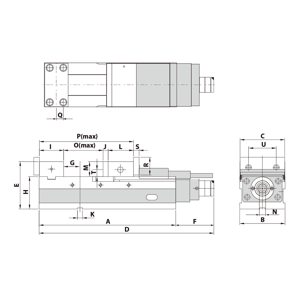 Precision vice AVQ-100G/HV mechanical with mechanical booster