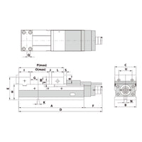 Precision vice AVQ-100G/HV mechanical with mechanical booster