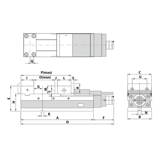 Precision vice AVQ-100G/HV mechanical with mechanical booster