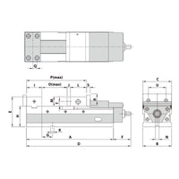 Precision vice AVL-125G/HV mechanical