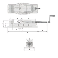 Precision vice MP-50A mechanical with mechanical booster