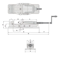 Precision vice HP-40A hydraulic