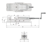 Precision vice HP-80A hydraulic
