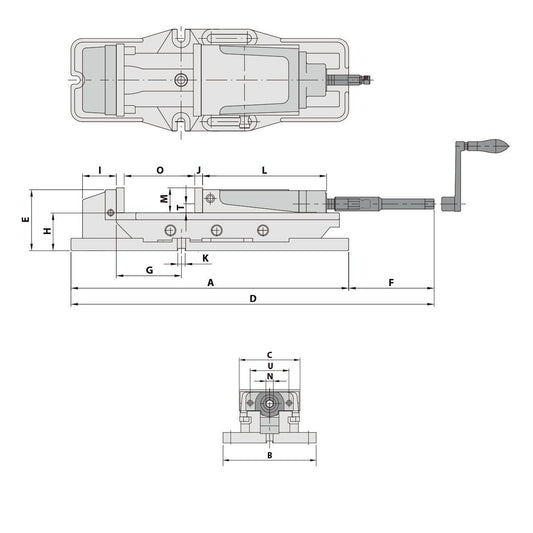 Precision vice HP-80A hydraulic