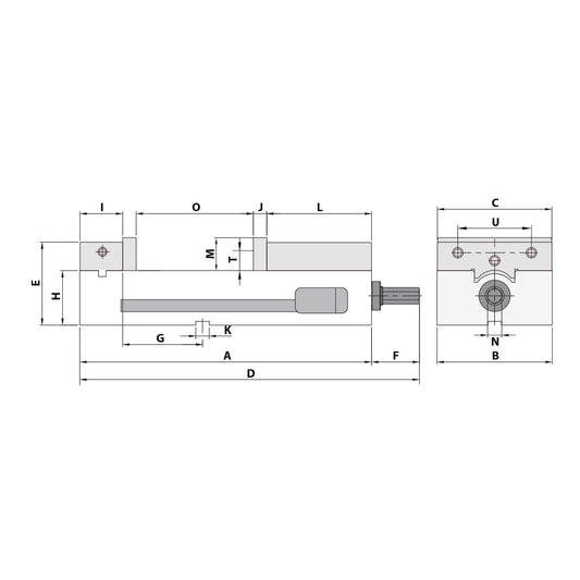 Precision vice AMC-40G/HV mechanical