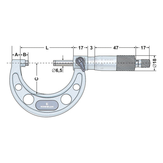 Micrometer | analogue | 0 - 25 reading 0,01mm