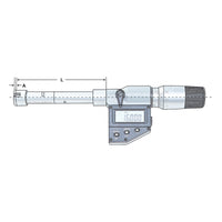 3 point internal micrometer | digital 50-63mm | IP65 | reading 0,001mm