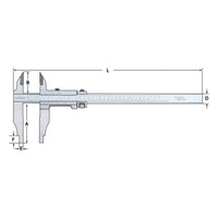 Vernier caliper heavy duty | 0-1000mm  analogue | with fine adjustment