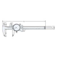 Dial caliper | 0-150mm  with fine adjustment | reading 0,02mm