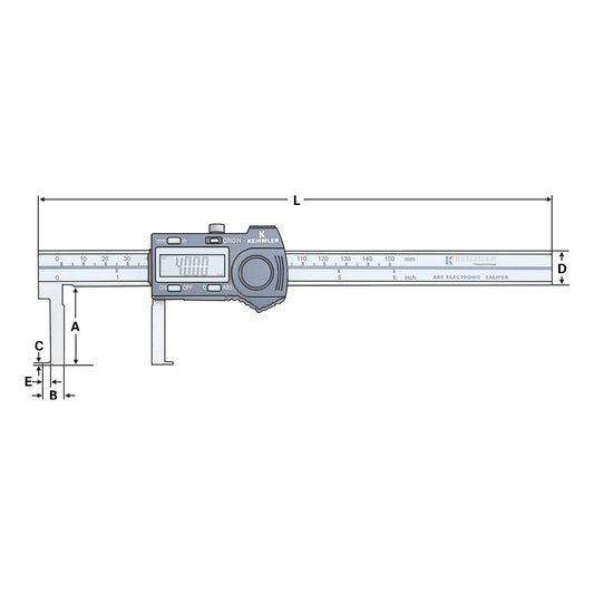 Digital Caliper | 20-150mm  for inside grooves / with data output