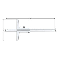 Depth caliper 0-150mm analogue | mit Feststellschraube