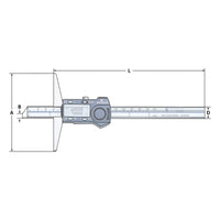 Depth caliper digital 0-150mm with data output 